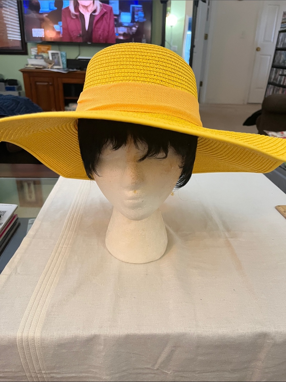 Beautiful Yellow Wide-Brim Sun Hat - Women's Summer Accessory